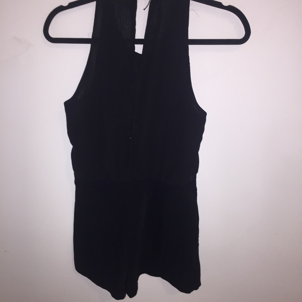 Zara Basic Black Romper With Cutouts - image 5